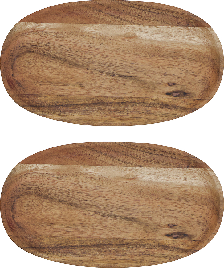 House Doctor Plateaux de Service, en bois, Lot de 2