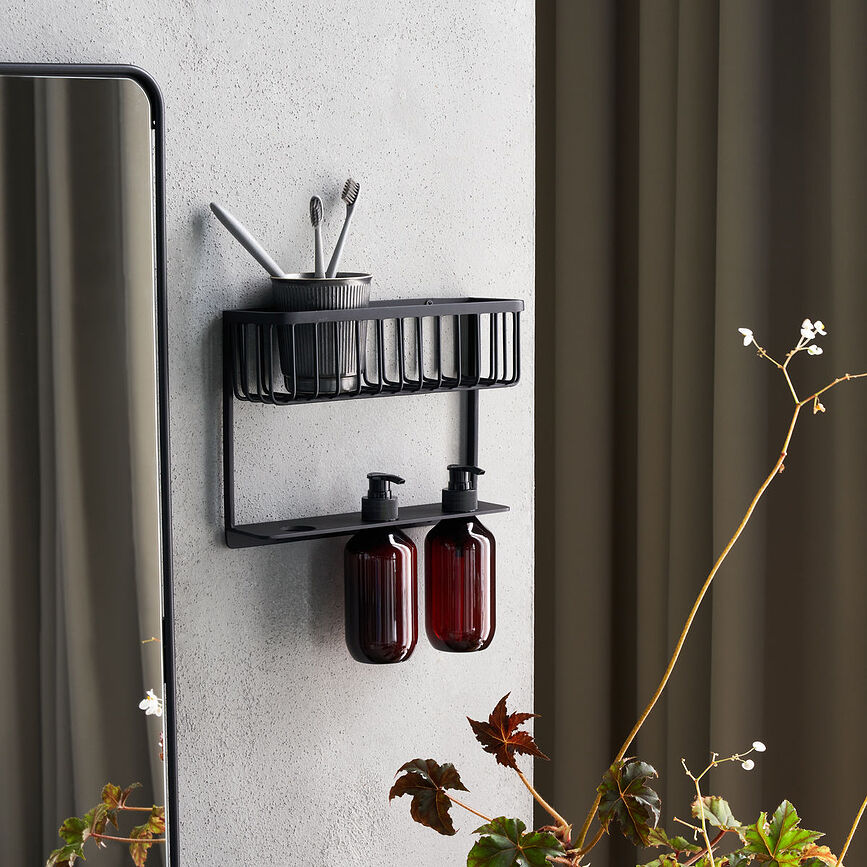 House Doctor Ράφι Μπάνιου, 25,5 cm, ασημί