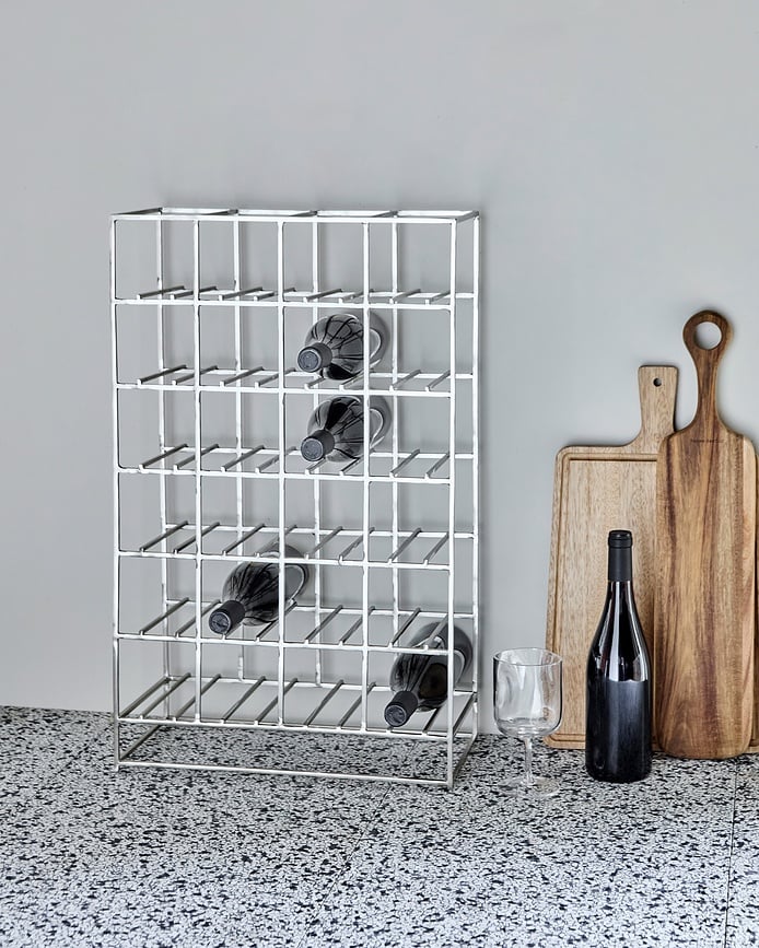 House Doctor Stojalo za steklenice, 67 x 41 cm, srebrno