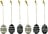House Doctor Suspensions Décoratives, 5 cm, blanches et noires, Lot de 6