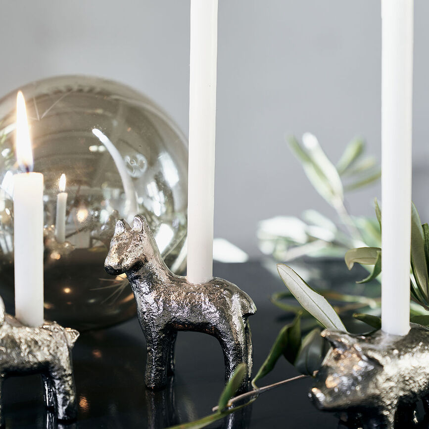 House Doctor Svijećnjak za klasičnu svijeću motiv konja