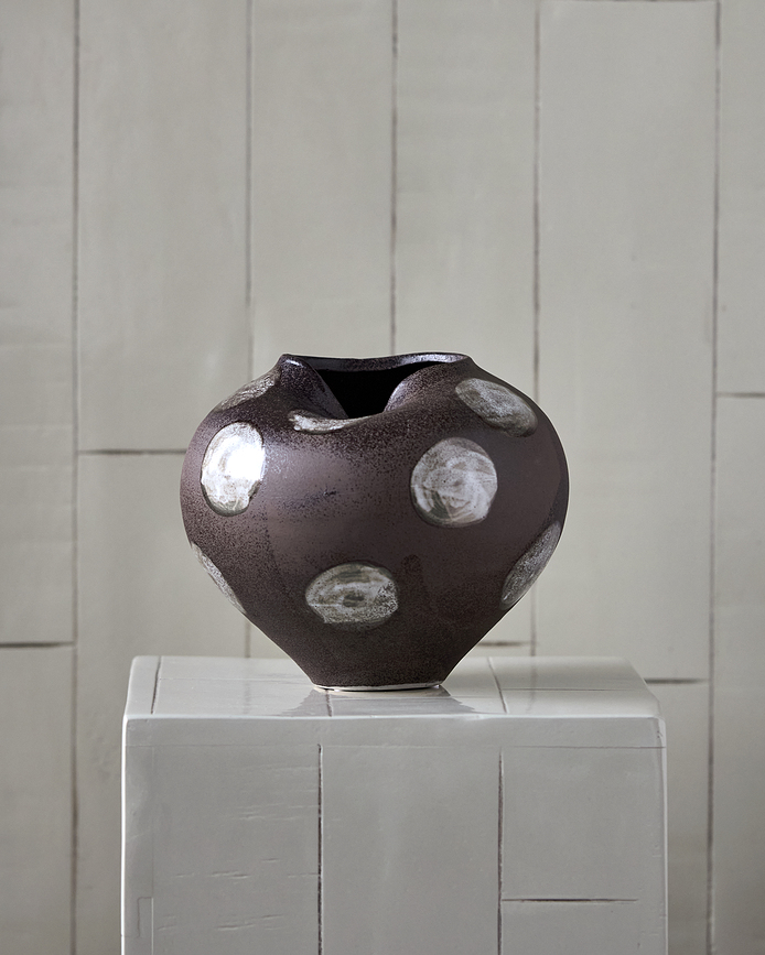 Jarrón Expo, 19 cm, marrón