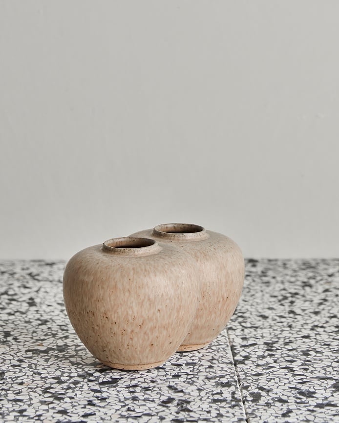 Jarrones HDTino, beige, Pack de 2 unidades