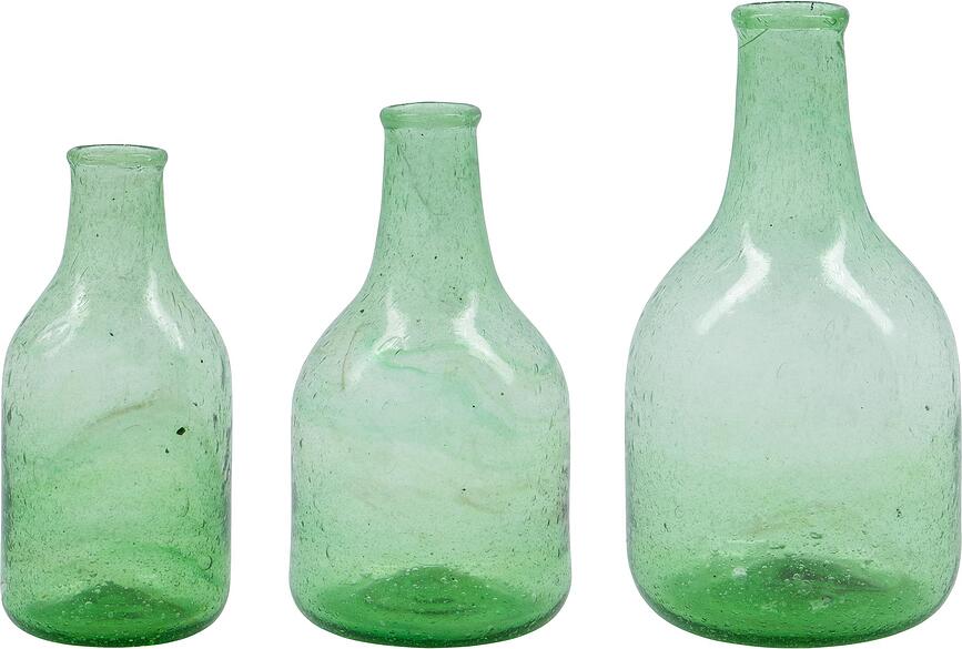 Jarrones Plea, verdes, Pack de 3 unidades