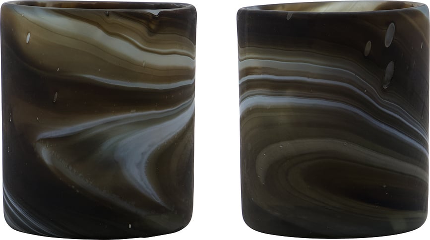 Kae Svečniki za čajne svečke, rjavi, 2 kosa