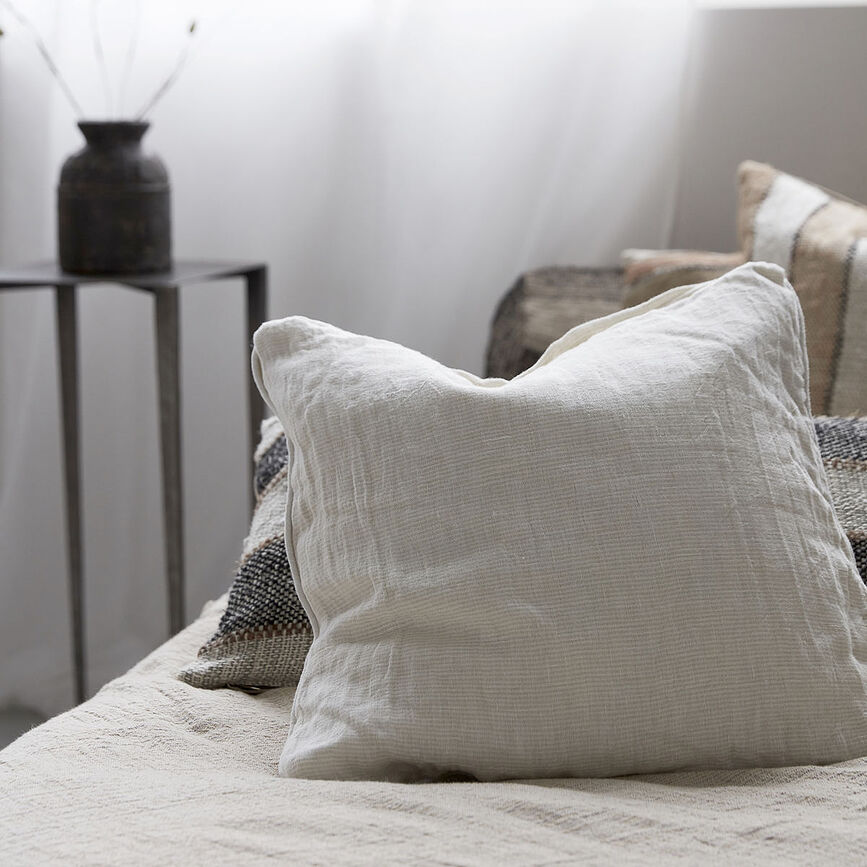 Kanpur Housse de Coussin 50 x 50 cm, bordeaux