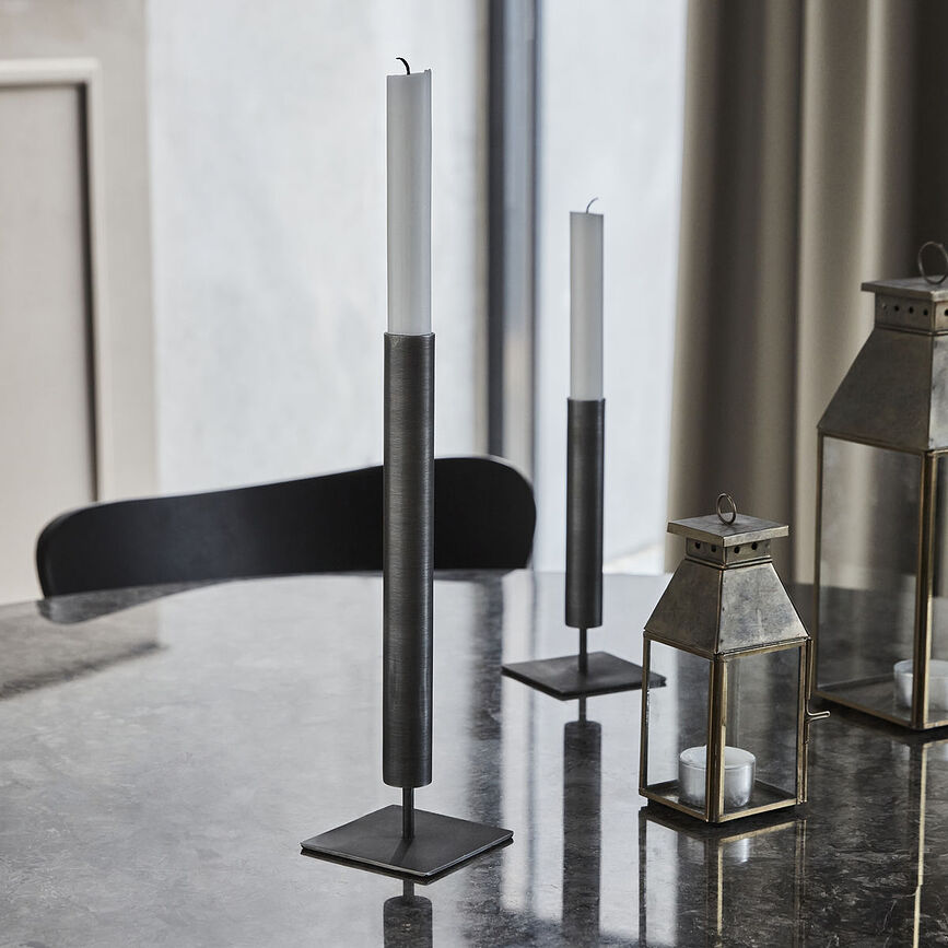 Kolo Svečnik za klasično svečo, 26 cm, črn