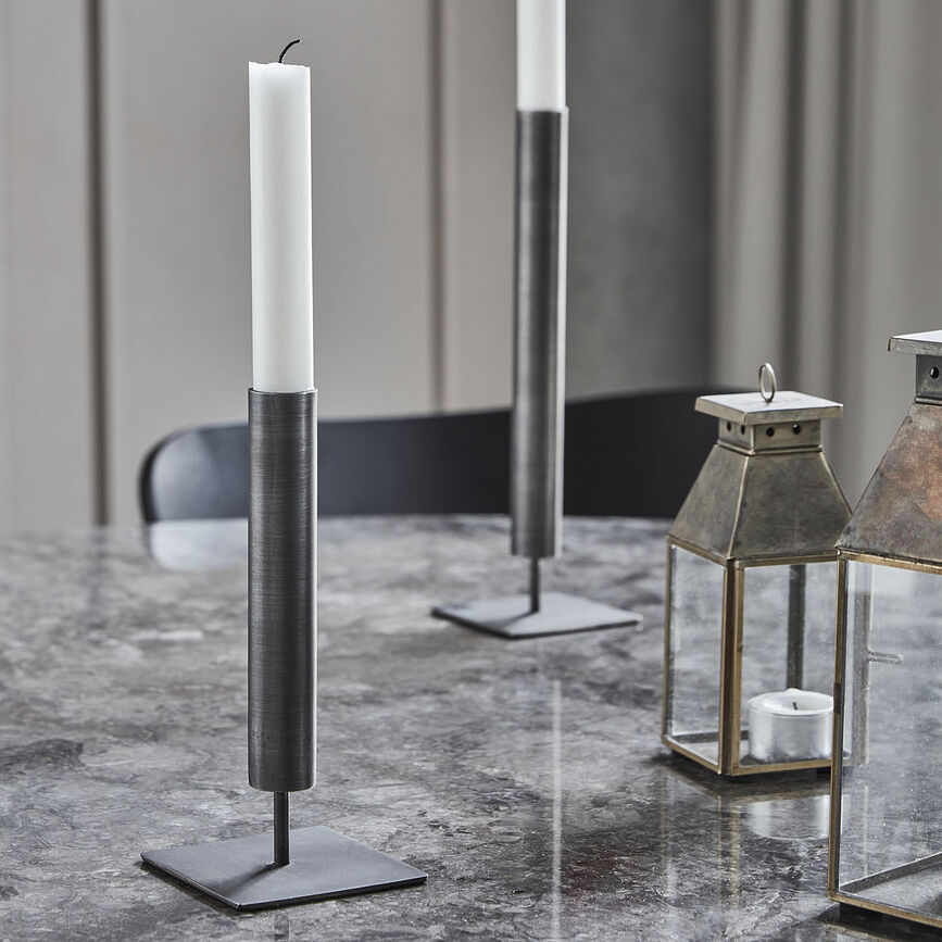 Kolo Svečnik za klasično svečo, 26 cm, črn