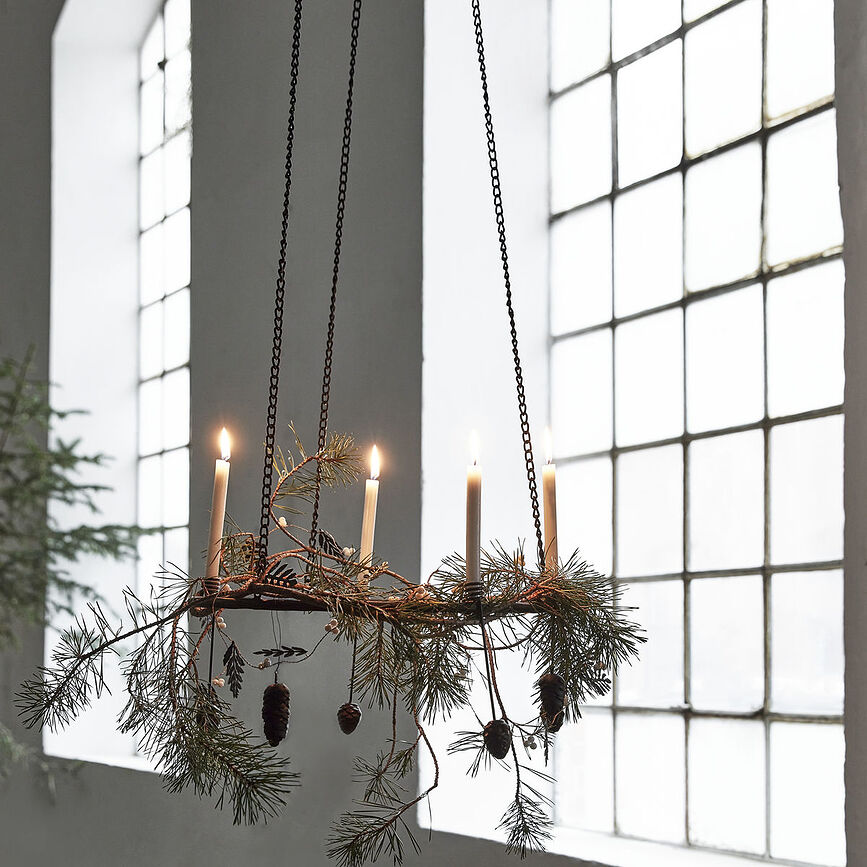 Leaf Girlanda, 150 cm, črna