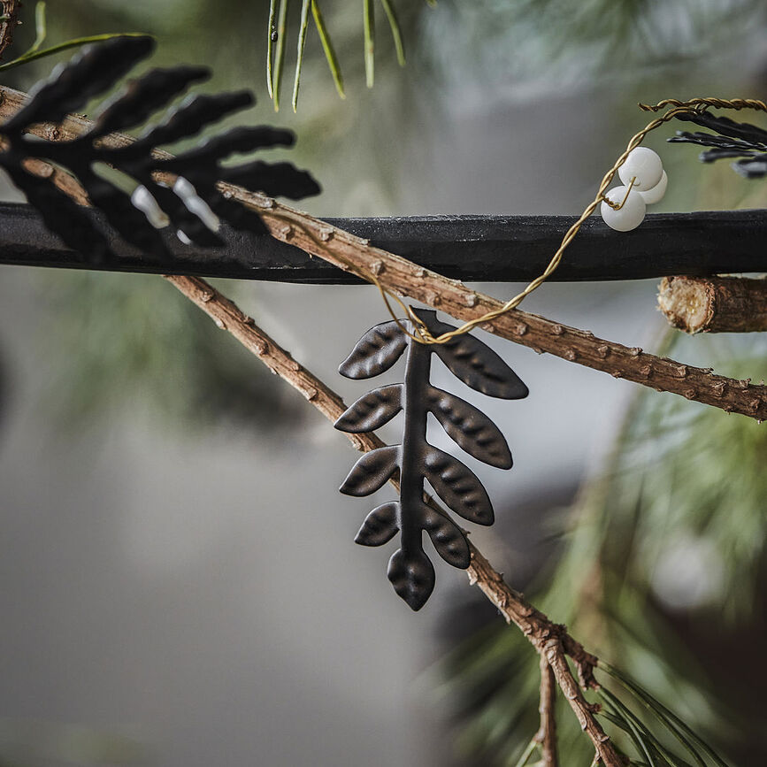 Leaf Γιρλάντα, 150 cm, μαύρη