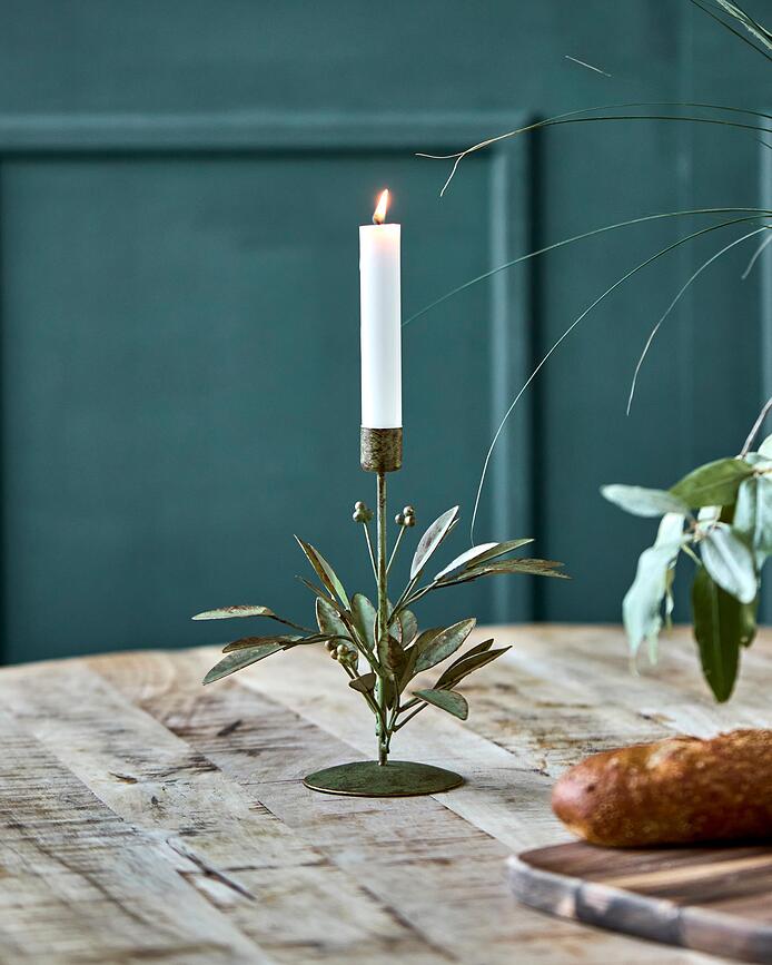 Leaves Bougeoir pour bougie pilier