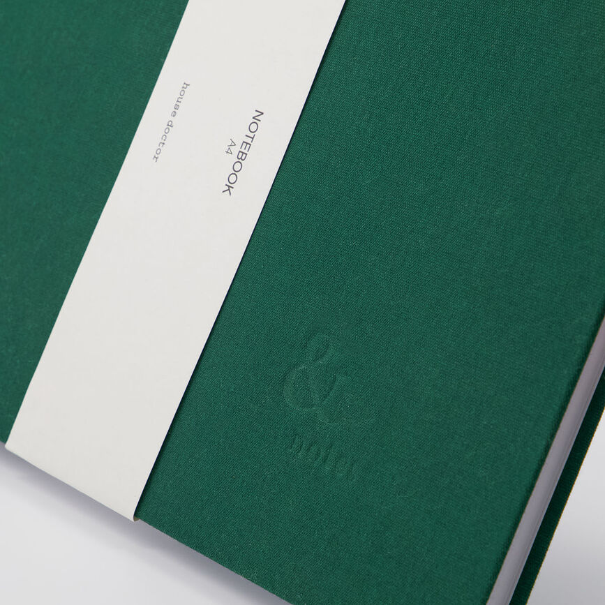 Libreta apaisada Guest, A4, verde oscuro