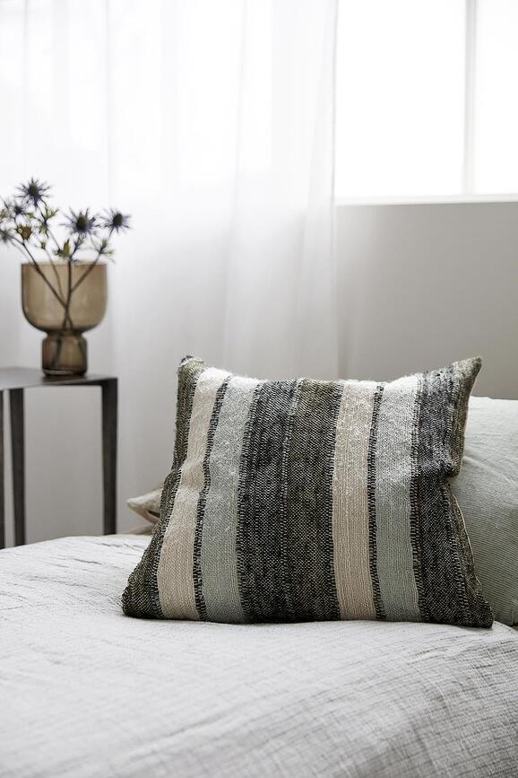 Linn Housse de Coussin 50 x 50 cm, bleue