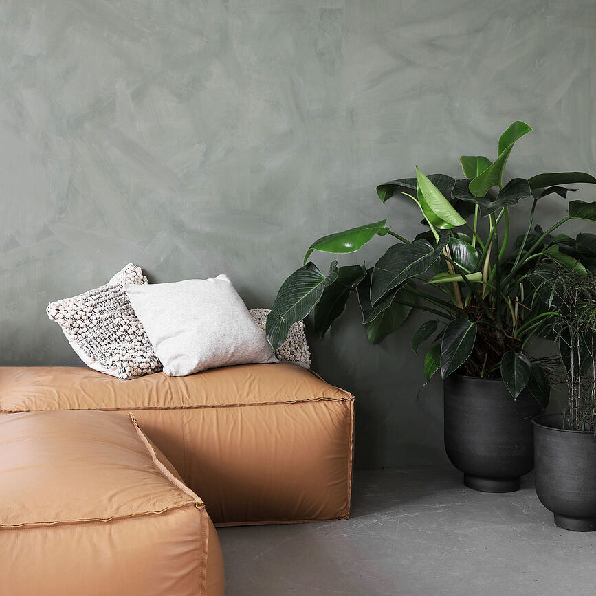 Maceteros altos Vig, marrón oscuro, Pack de 2