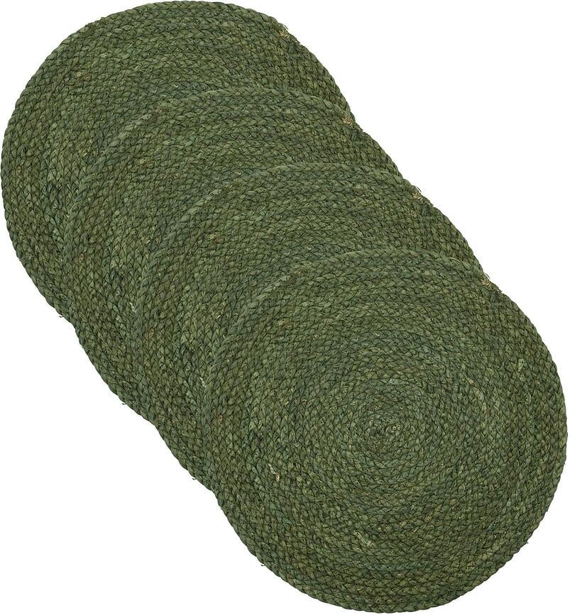 Manteles Individuales Circle, verdes, Pack de 4