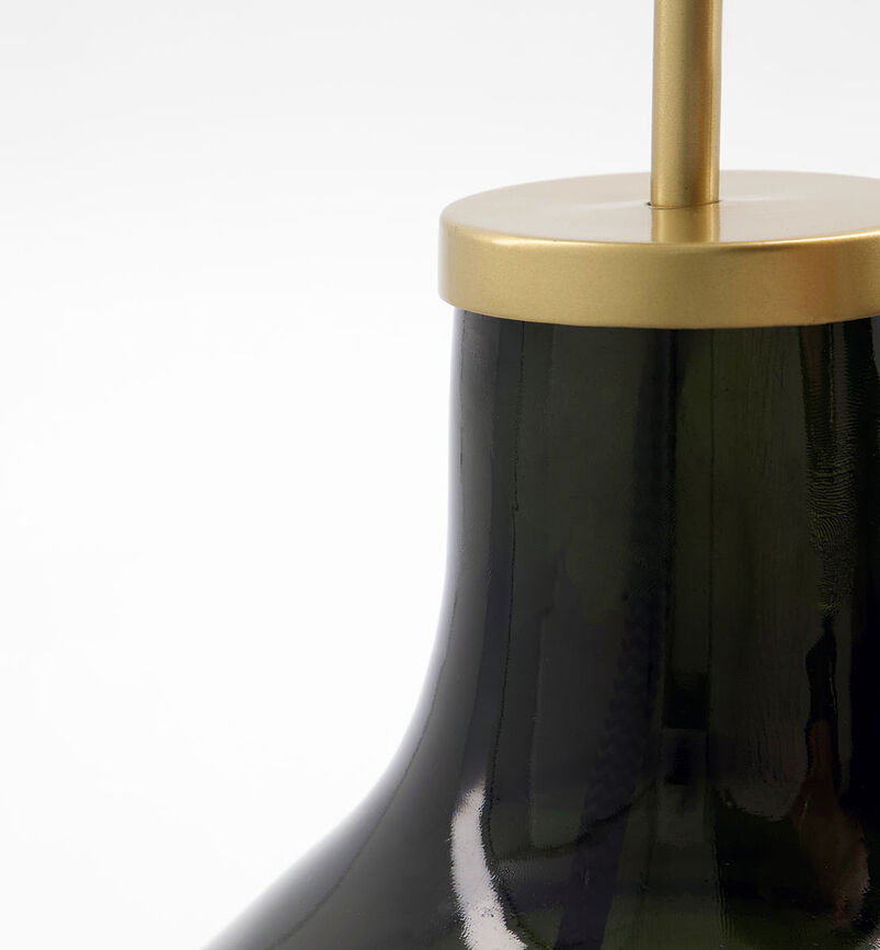 Matte Lampe de Table, verte et blanche