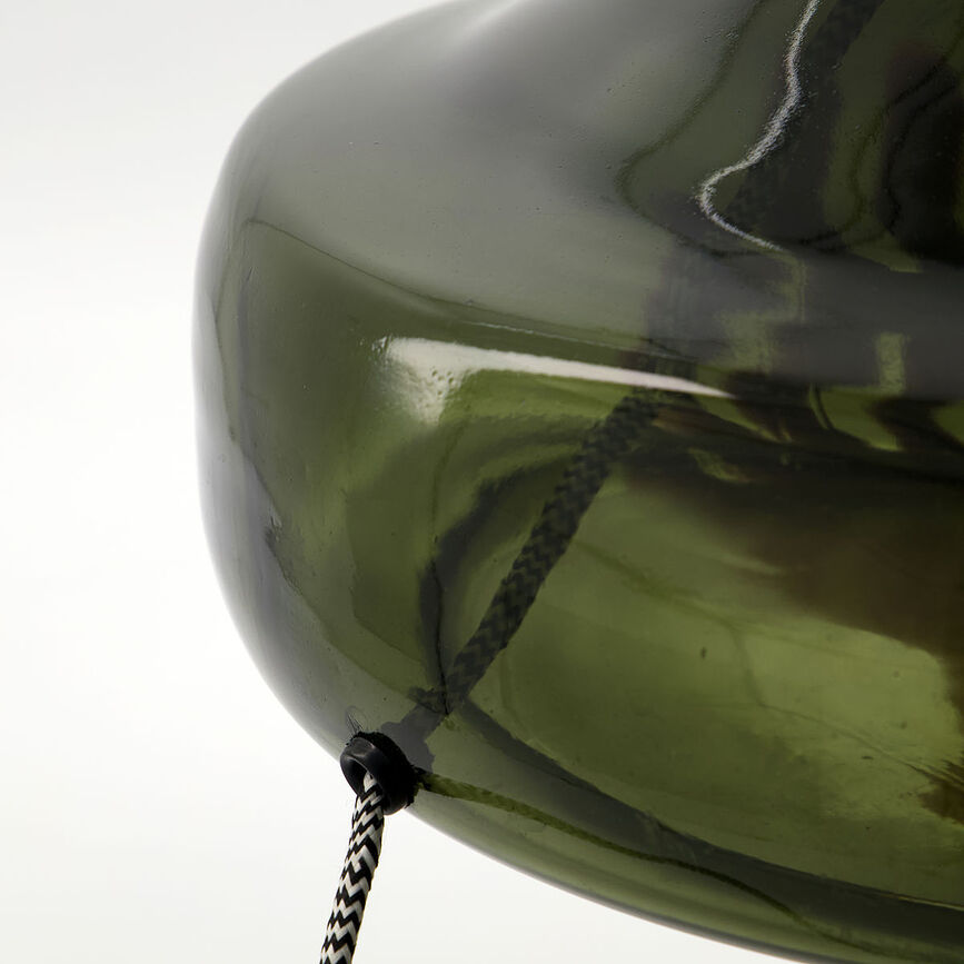 Matte Lampe de Table, verte et blanche