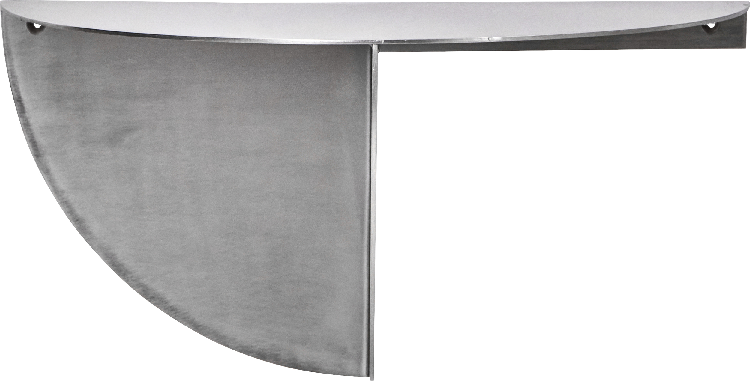 Mega Beistelltisch, gebürstetes Silber