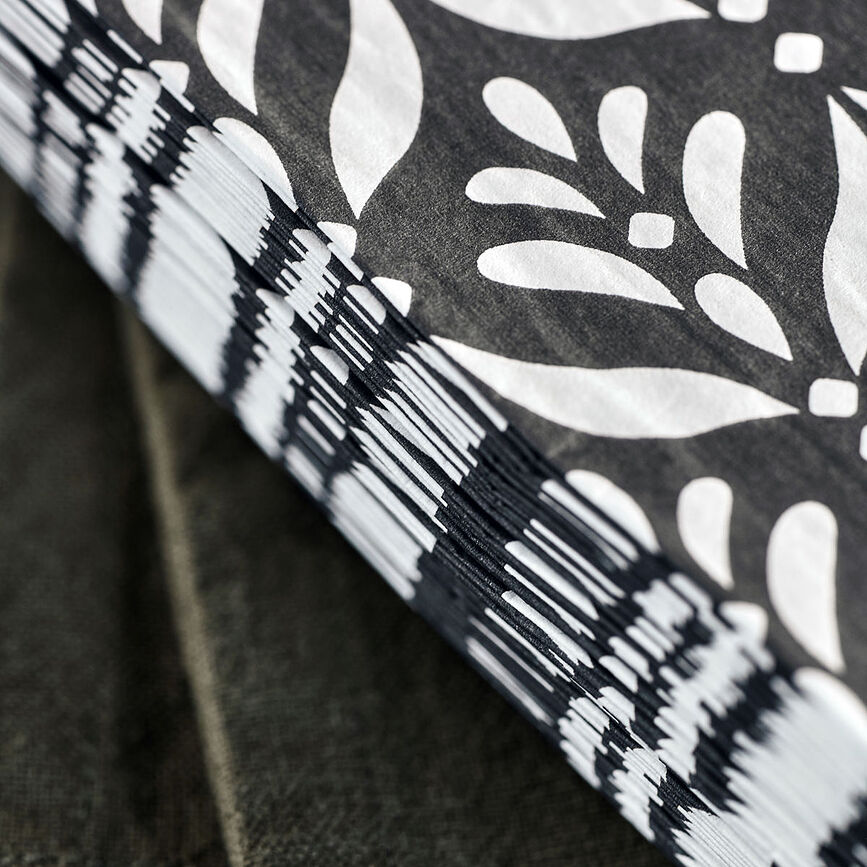 Mento Papirnate serviete, črne, 40 kosov