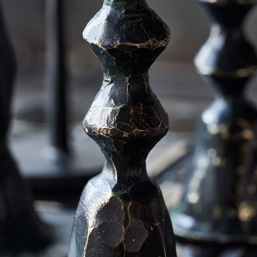 Mero Bougeoir pour bougie classique, 16 cm, noir