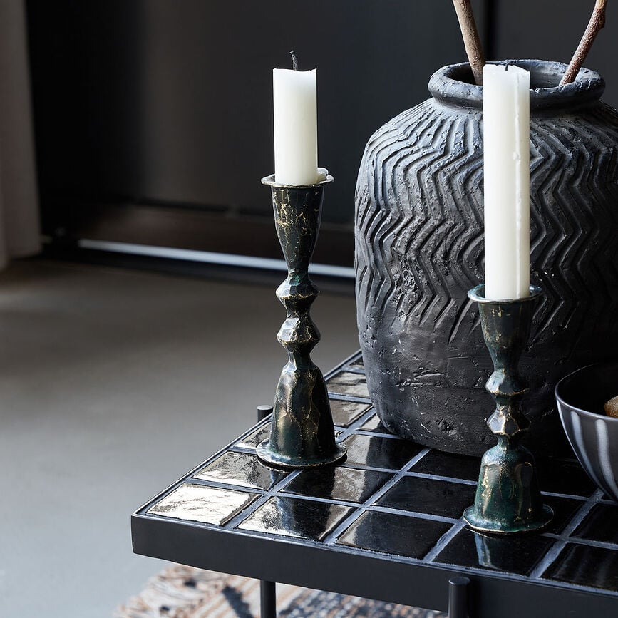 Mero Svijećnjak za klasičnu svijeću 16 cm crni