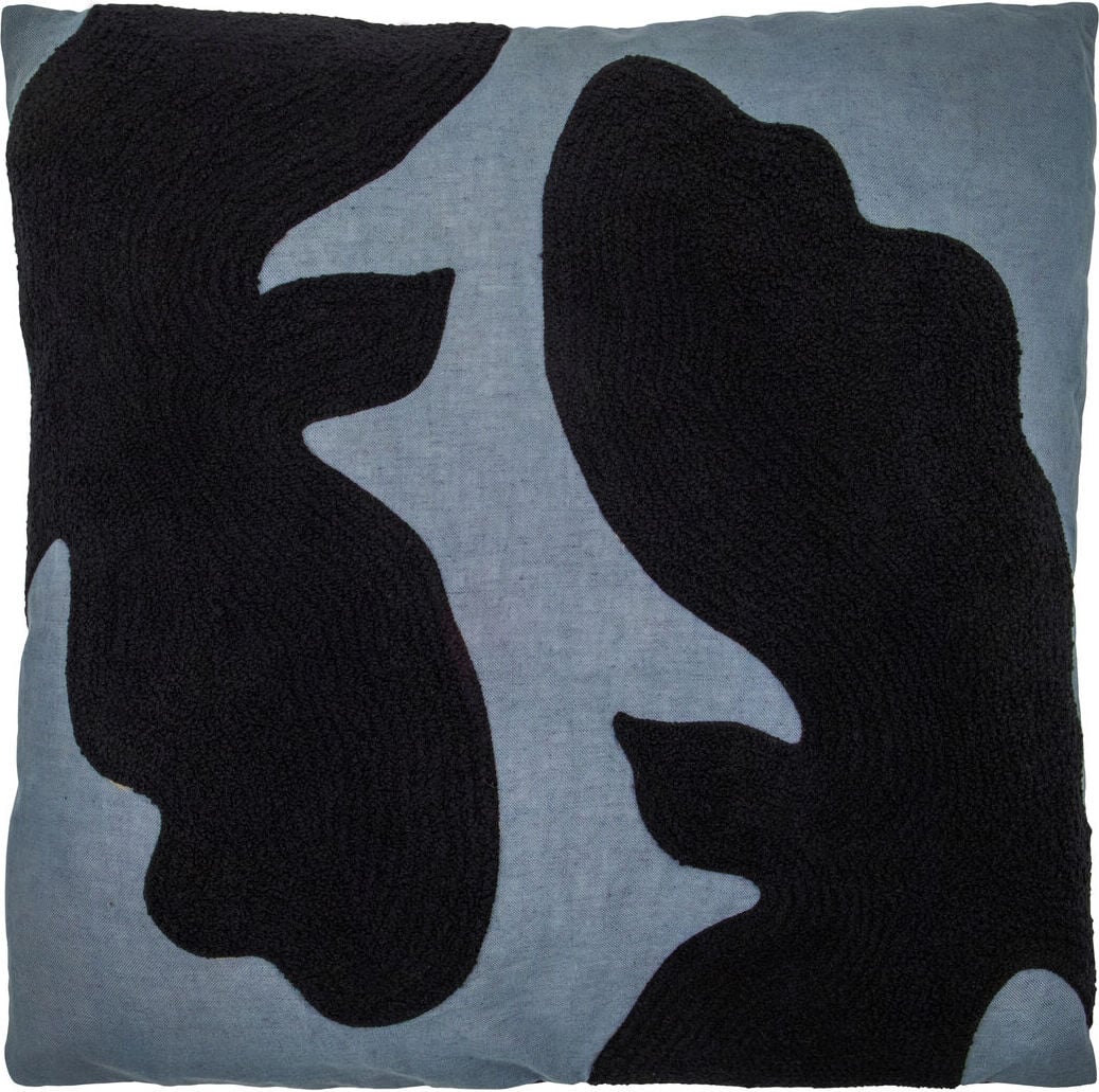 Miki Dekokissen 50 x 50 cm, blau-schwarz