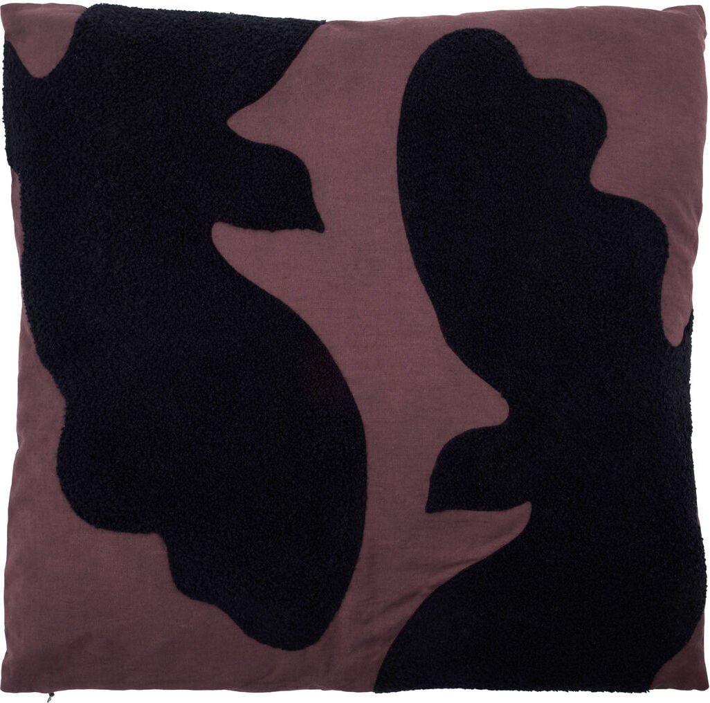 Miki Dekokissen 50 x 50 cm, burgunderrot-schwarz