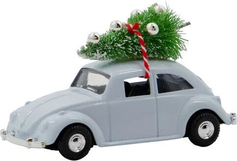 Mini Xmas car Weihnachtsdekoration Auto 8,5 cm, hellblau