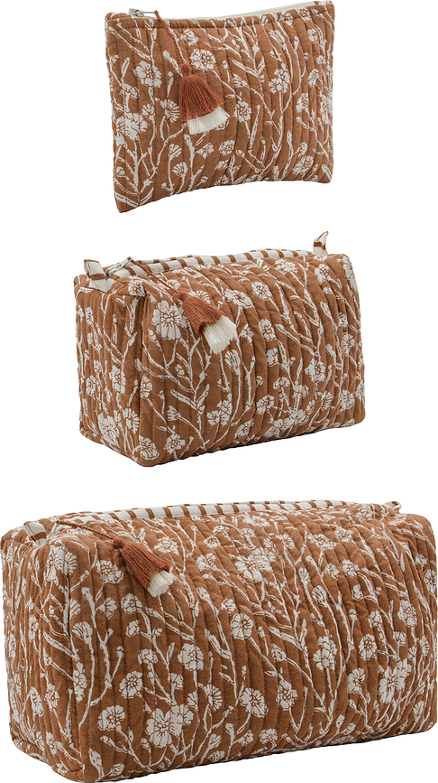 Neceseres HDCare marrones, Pack de 3 unidades