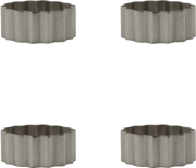 Nello Serviettenringe 4,5 cm, silber, 4 St.