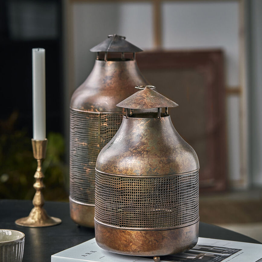 Nett Lanterne 27 cm, bronze antique