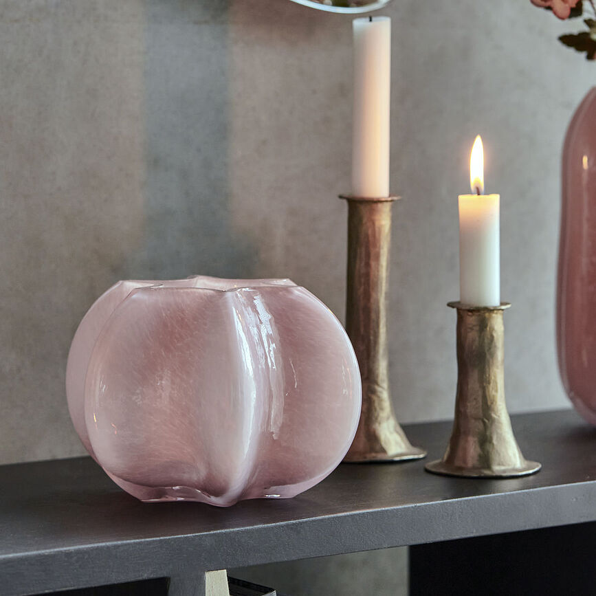 Nixi Bougeoir pour bougie chauffe-plat, rose