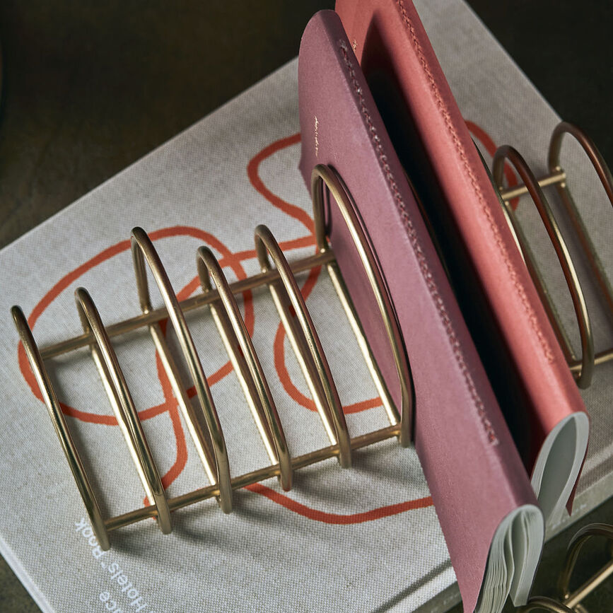 Organizador de Escritorio Pampi, 24 cm, dorado