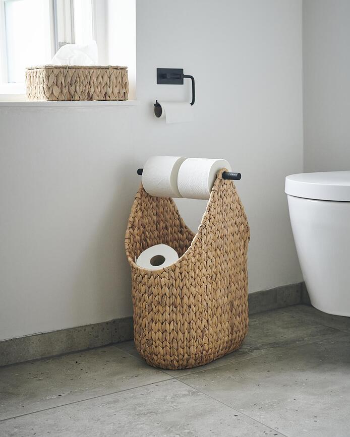 Paper Natural Porte-Papier Toilette sur Pied avec panier, 16 x 50 cm
