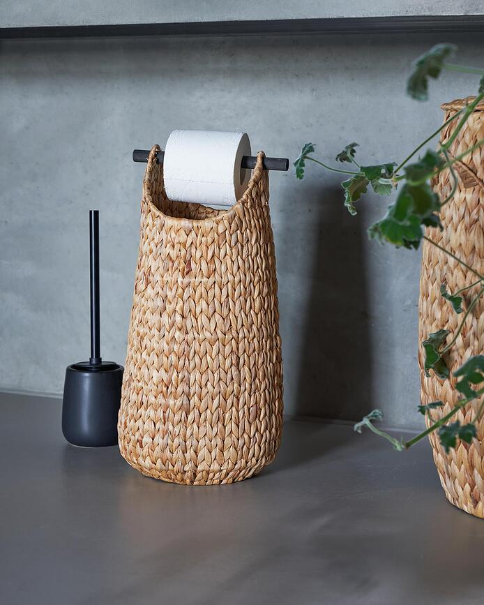 Paper Natural Porte-Papier Toilette sur Pied avec panier, 16 x 50 cm