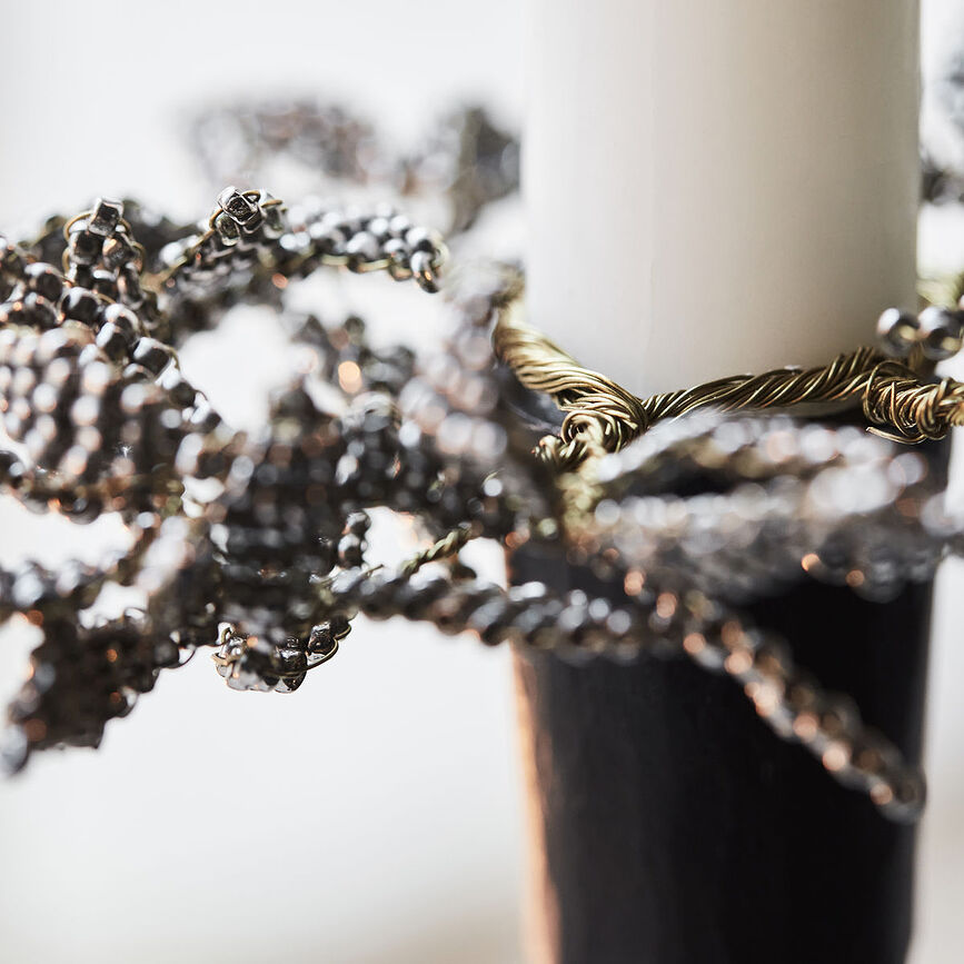 Pearl Δαχτυλίδια πετσέτας, γκρι-χρυσά, 2 τμχ