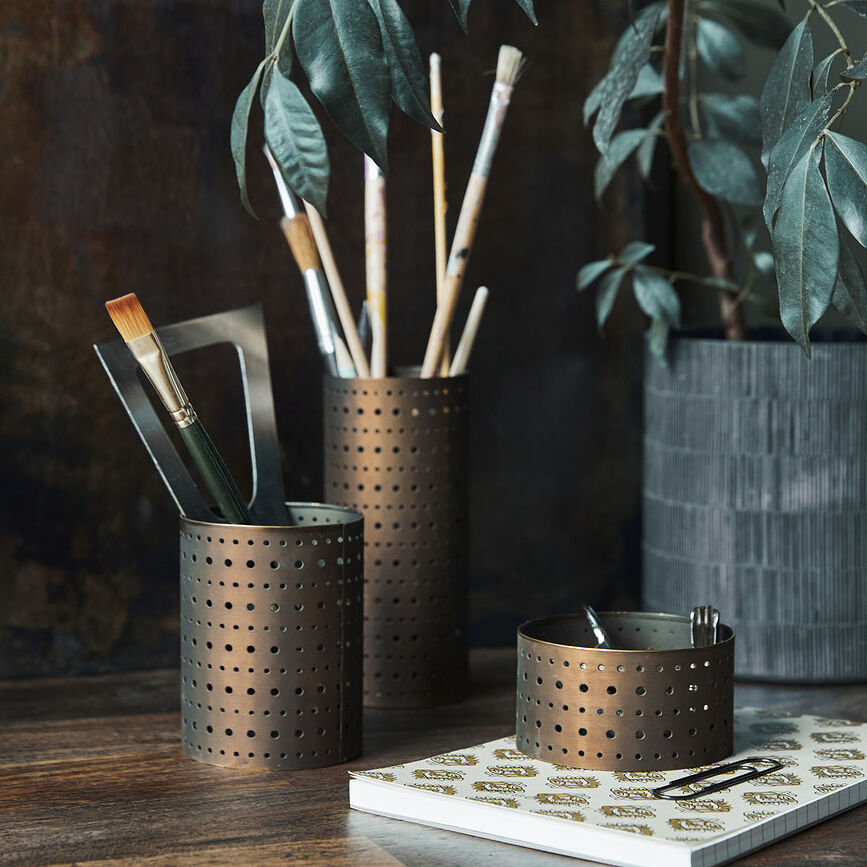 Pefa Organiseurs, laiton antique, Lot de 3