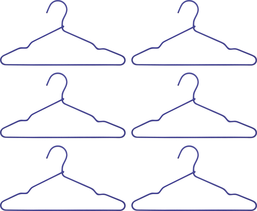 Perchas HDWire, azules, 6 unidades