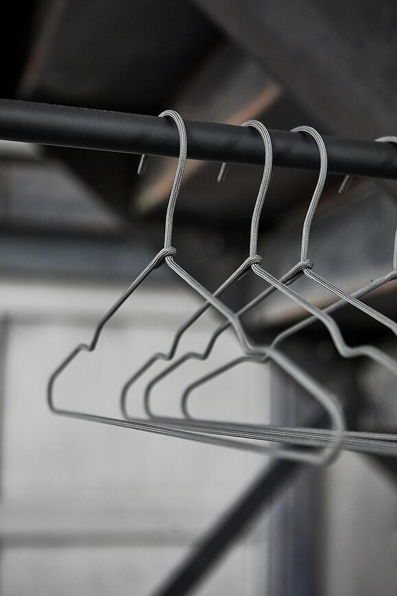 Perchas Wire, gris oscuro, 3 unidades