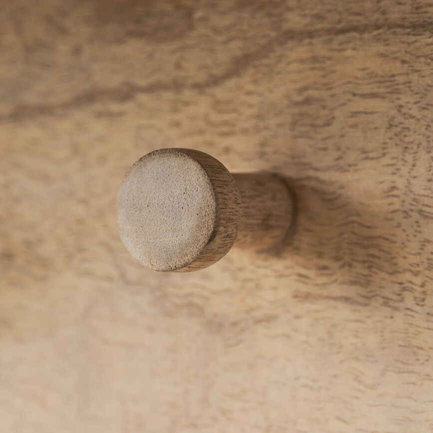 Perchero con estante Sate, negro