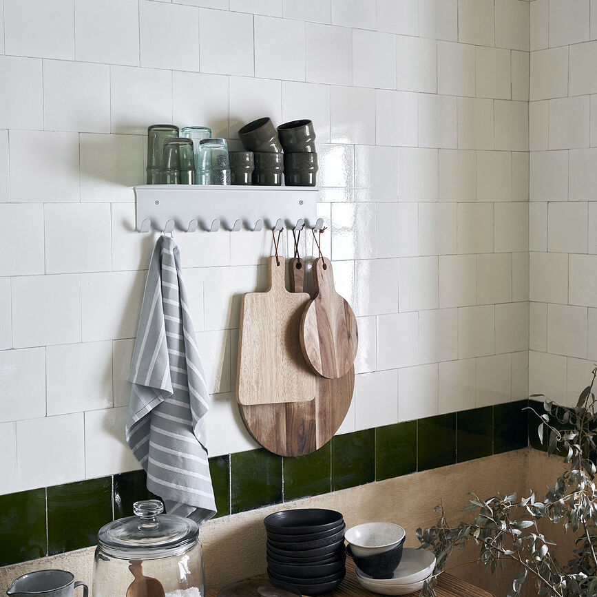 Perchero de pared con estante Book, negro