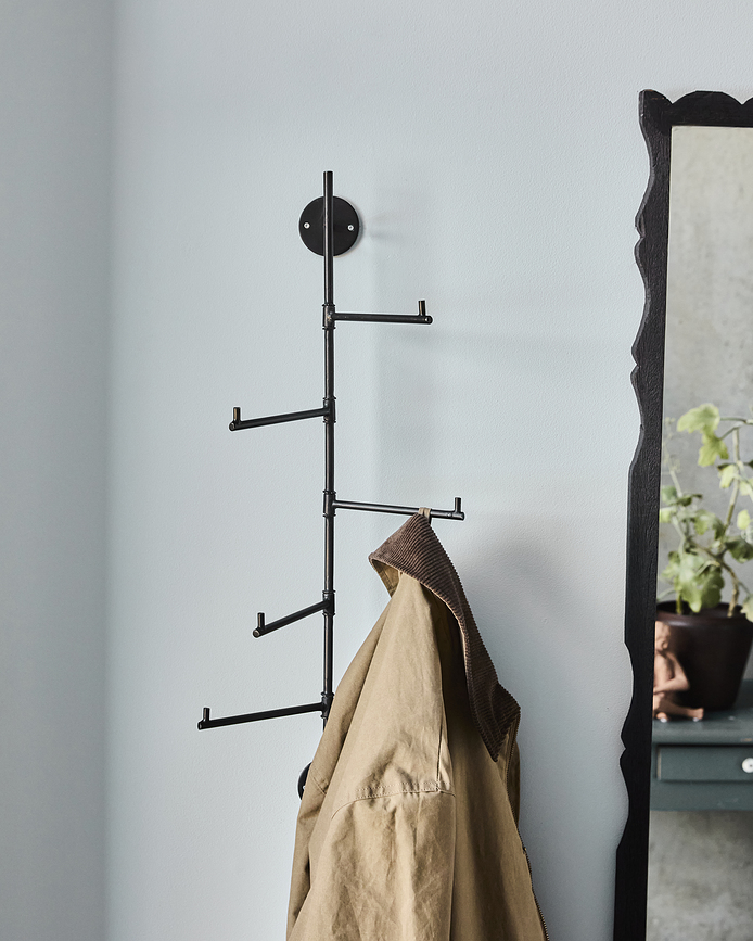 Perchero de pared Flex, negro