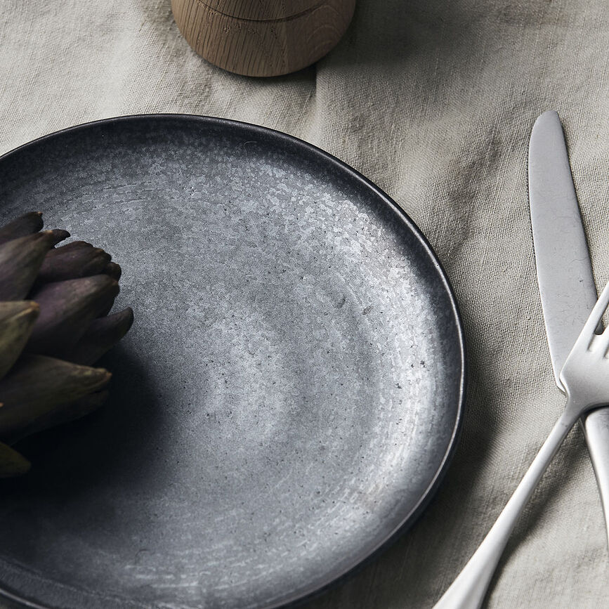 Pion Assiette de Petit-Déjeuner, noire-brune