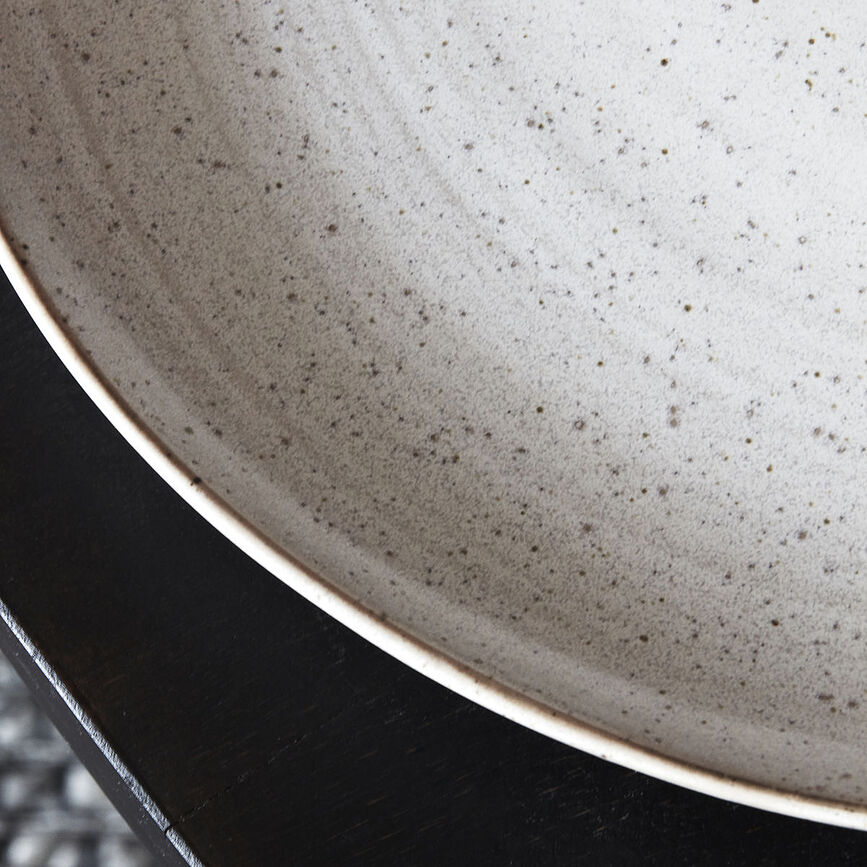 Pion Assiette Plate, noire et brune