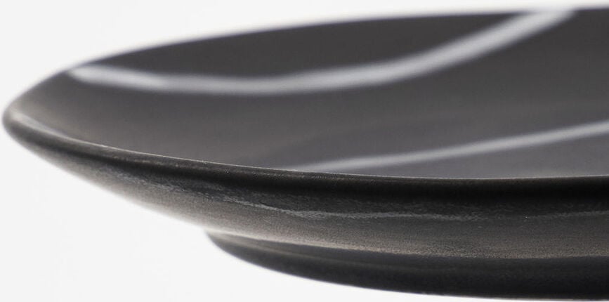 Plato de Desayuno Line, 19,5 cm, negro y marrón