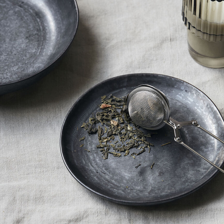 Plato de Postre Pion, negro y marrón