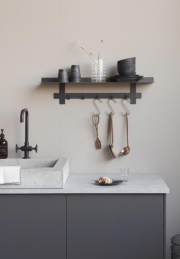 Platos de Postre Serveur, negros, 4 unidades