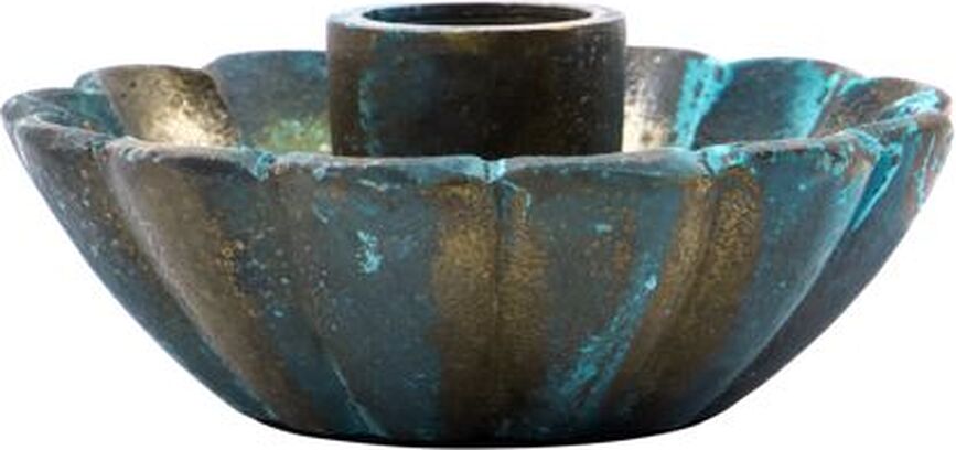 Pli Bougeoir pour bougie classique, vert antique