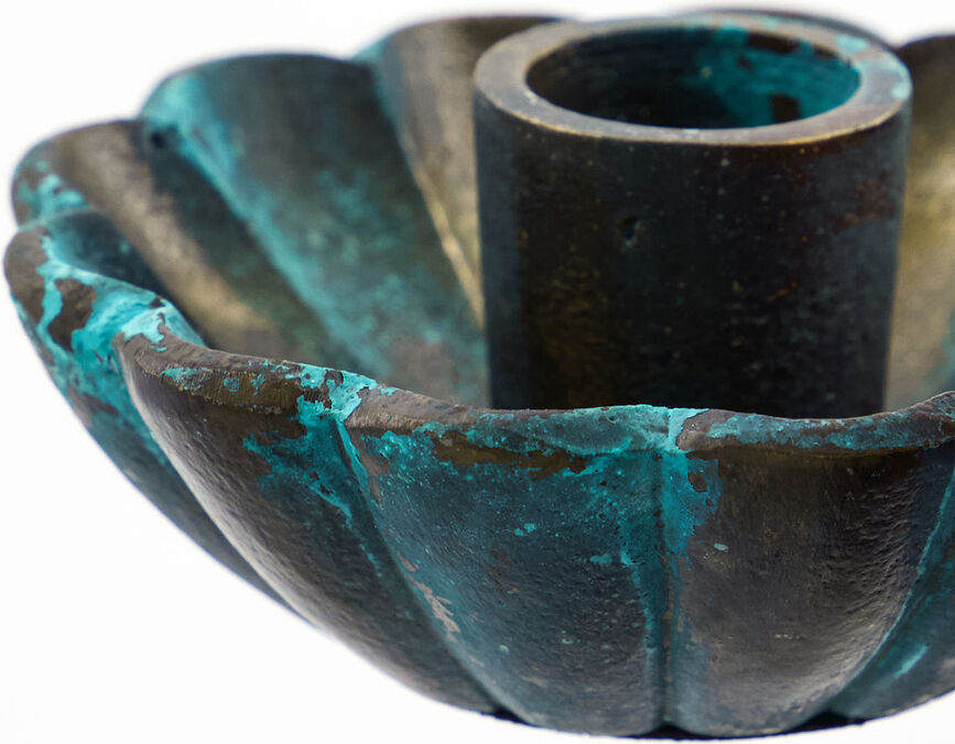 Pli Svijećnjak za klasičnu svijeću antička zelena