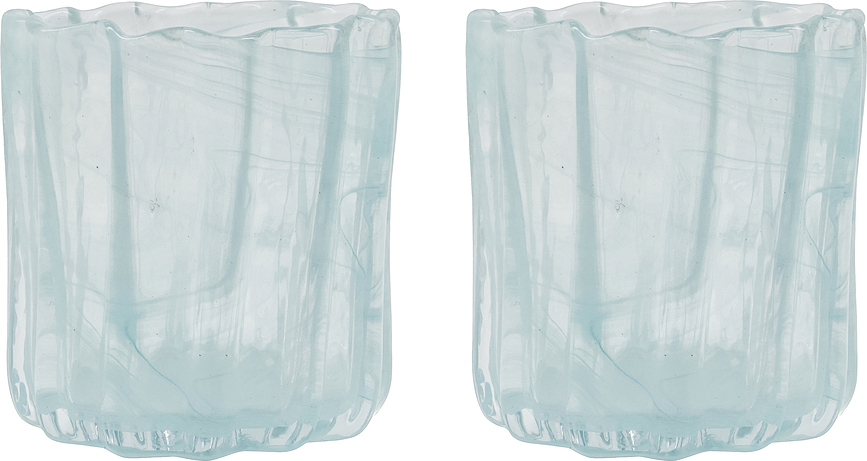 Portacandele HDCurl per tealight celesti, 2 pz.